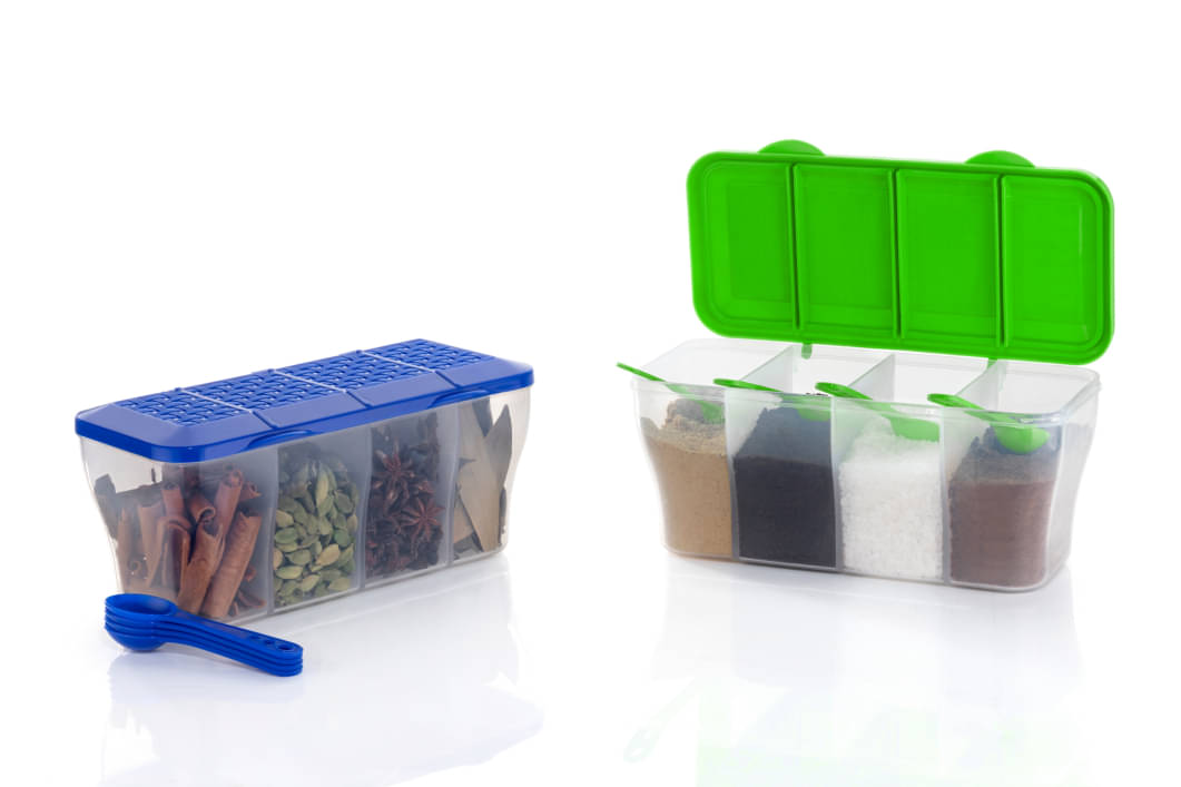     			FIT4CHEF Spice Box PET Multicolor Spice Container ( Set of 2 )