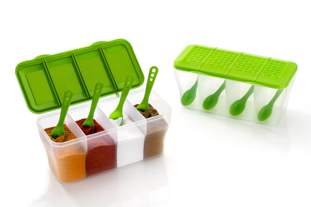     			FIT4CHEF Spice Container PET Green Spice Container ( Set of 2 )