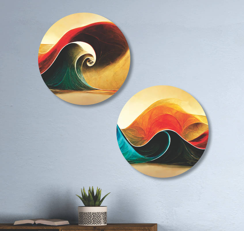     			Saf Premium Abstract wall hanging MDF Painting