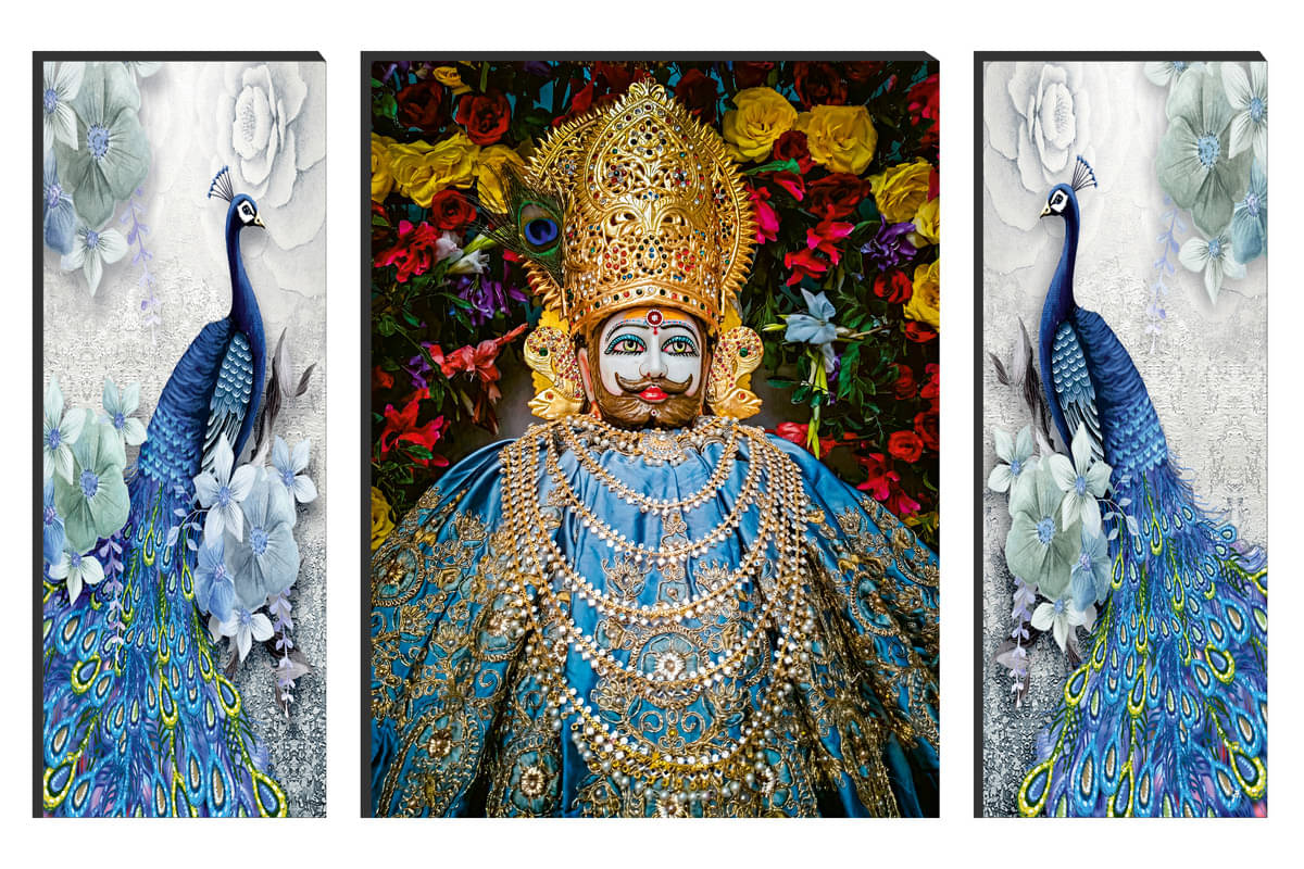     			Saf Lord Khatu Shyam ji Religious wall hanging MDF Painting