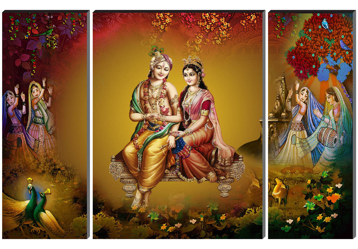 Saf Lord Radha Krishna ji Religious wall hanging MDF Painting Saf Lord Radha Krishna ji Religious wall hanging MDF Painting