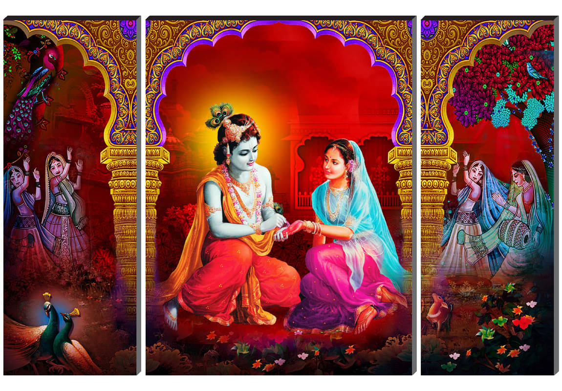 Saf Lord Radha Krishna ji Religious wall hanging MDF Painting Saf Lord Radha Krishna ji Religious wall hanging MDF Painting