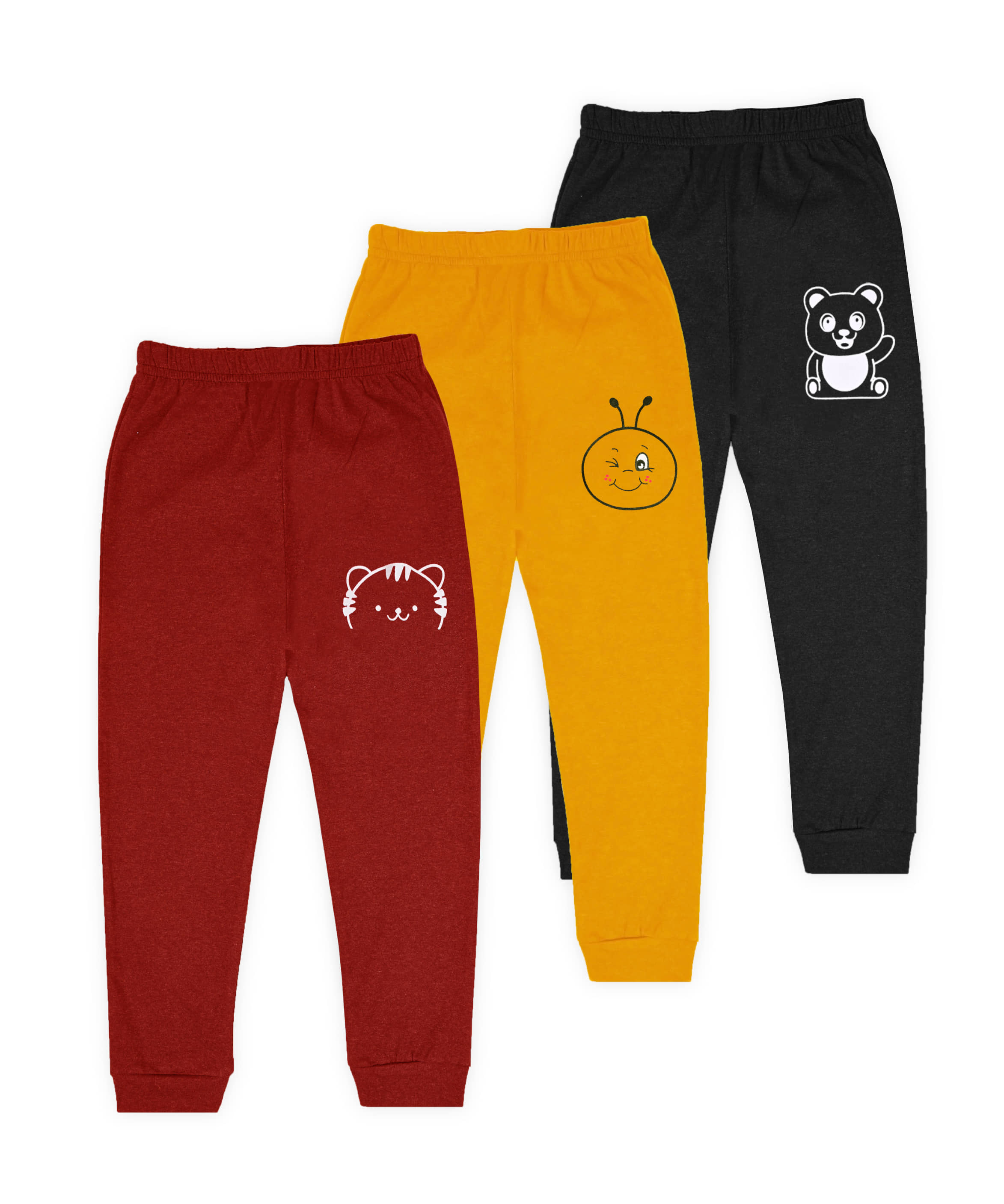 J&JP Pack of 3 Boys Cotton Blend Trackpant ( Multicolor ) - Track Pants | Buy online on ZillyBuy