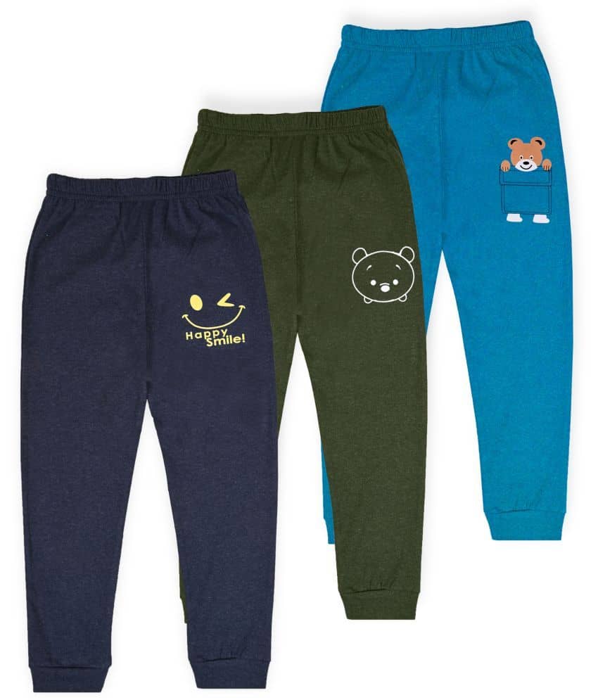 J&JP Pack of 3 Boys Cotton Blend Trackpant ( Multicolor ) - Track Pants | Buy online on ZillyBuy