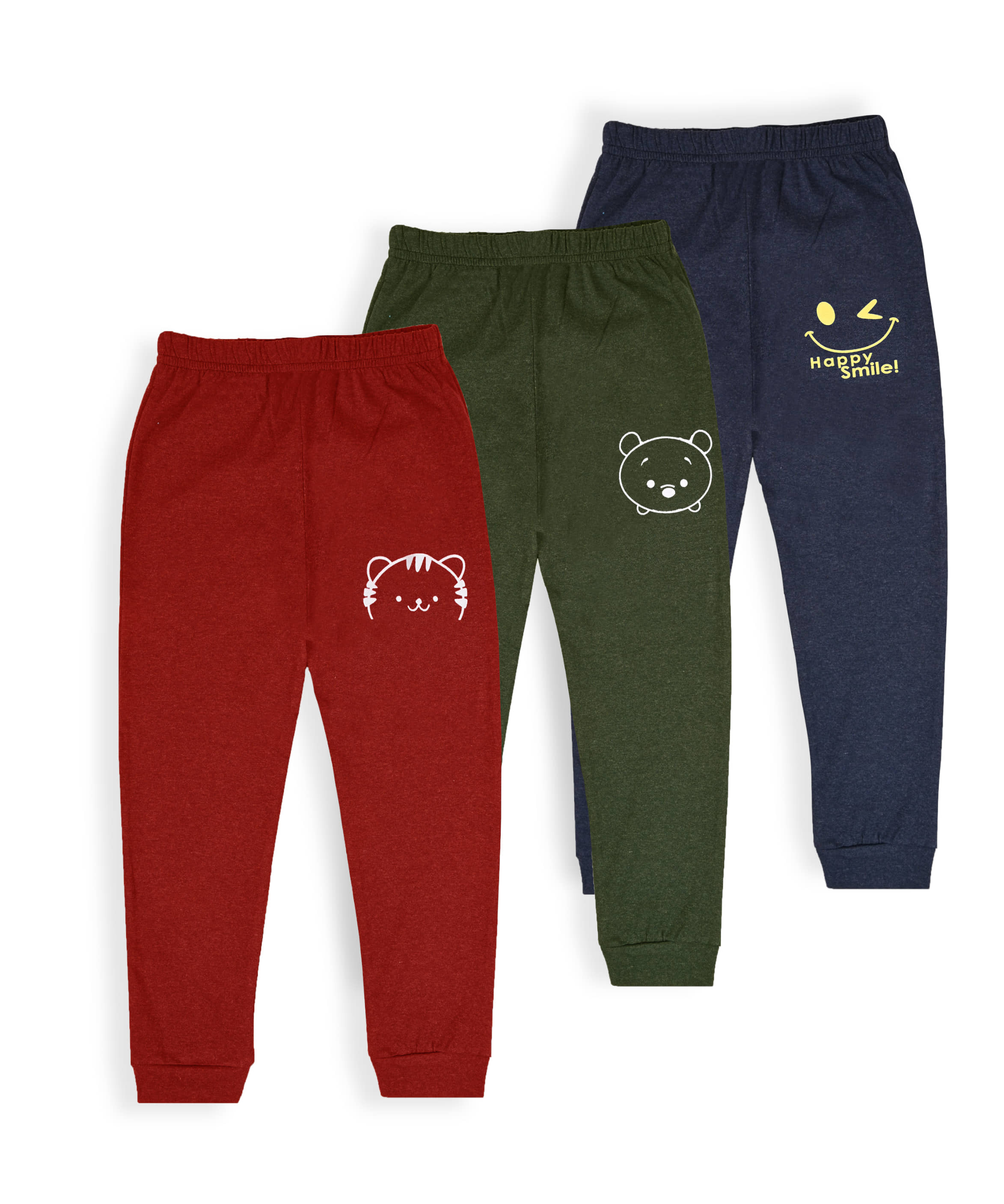J&JP Pack of 3 Boys Cotton Blend Trackpant ( Multicolor ) - Track Pants | Buy online on ZillyBuy
