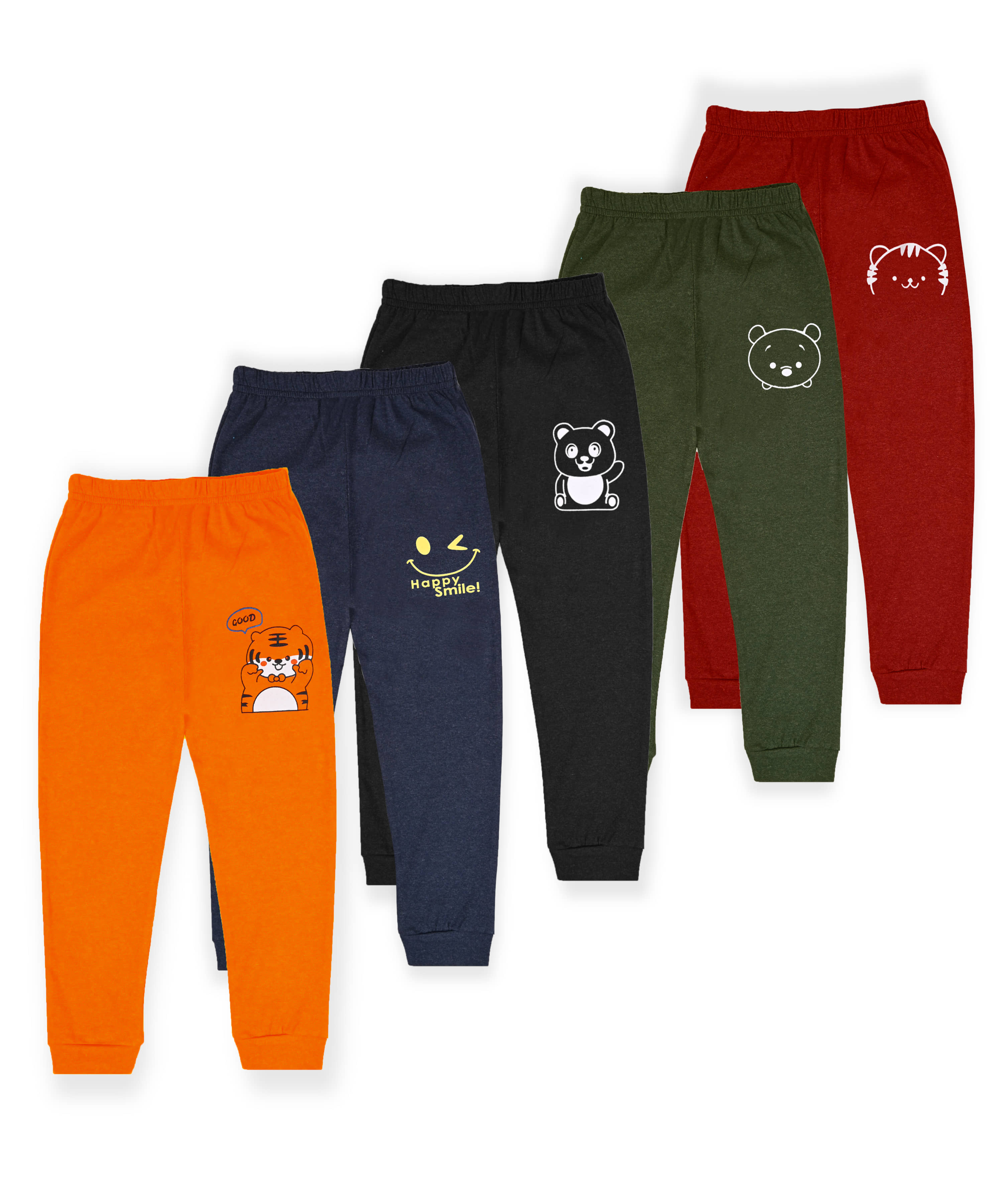 J&JP Pack of 5 Boys Cotton Blend Trackpant ( Multicolor ) - Track Pants | Buy online on ZillyBuy