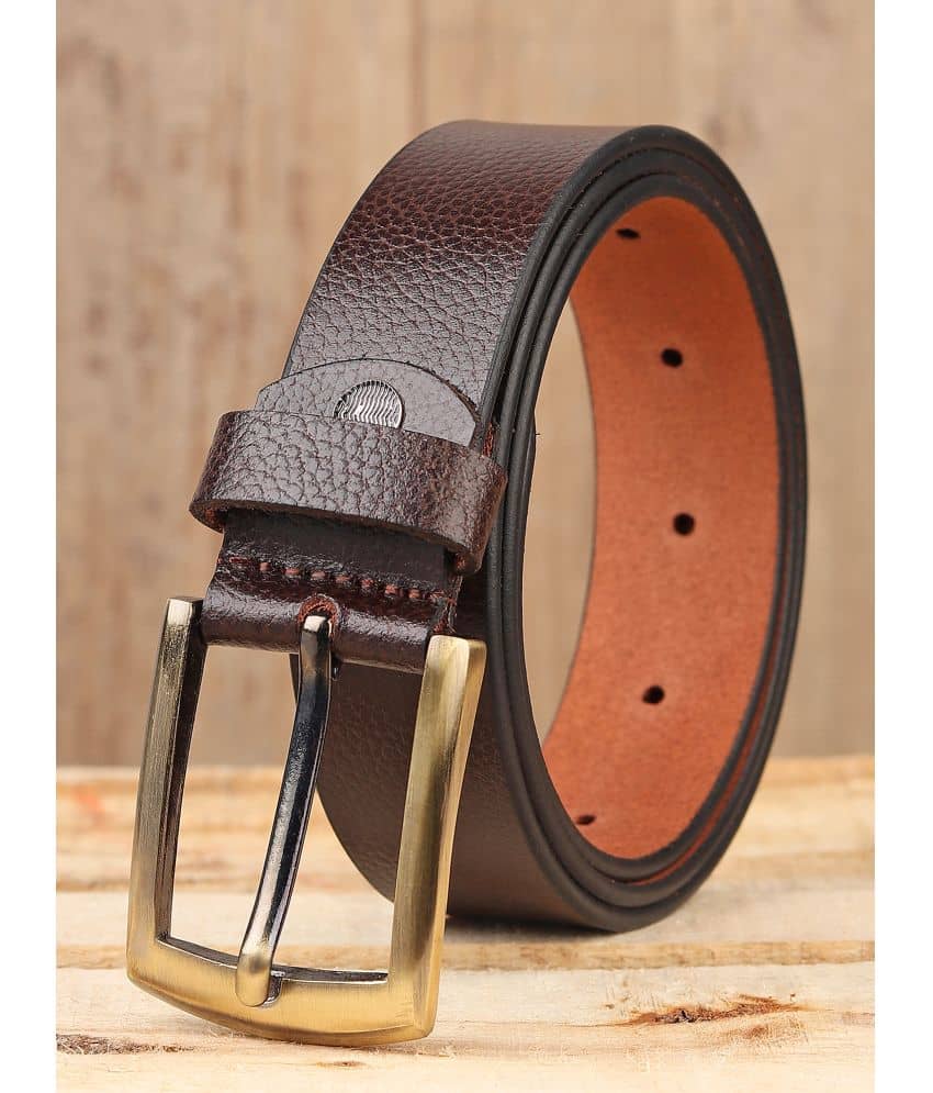 Loopa - Brown 100% Leather Men's Formal Belt ( Pack of 1 )