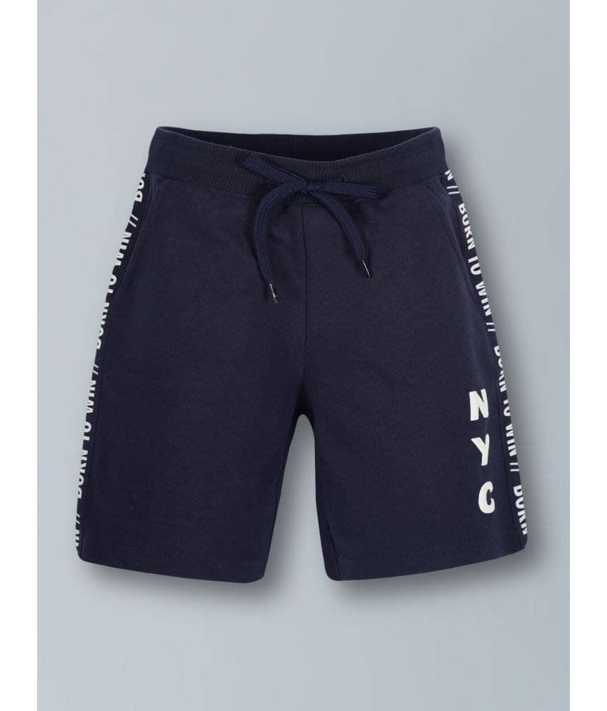     			PLUM TREE Pack of 1 Cotton Shorts For Boys ( Navy )