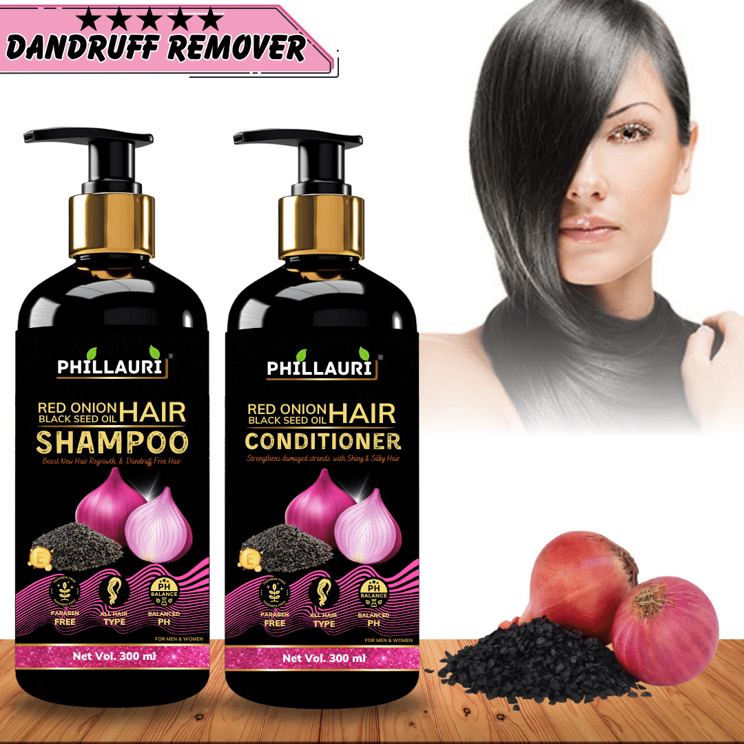     			Red Onion Blackseed Shampoo And Conditioner Growth Hair - Dandruff Control for Strong, Silky Hair