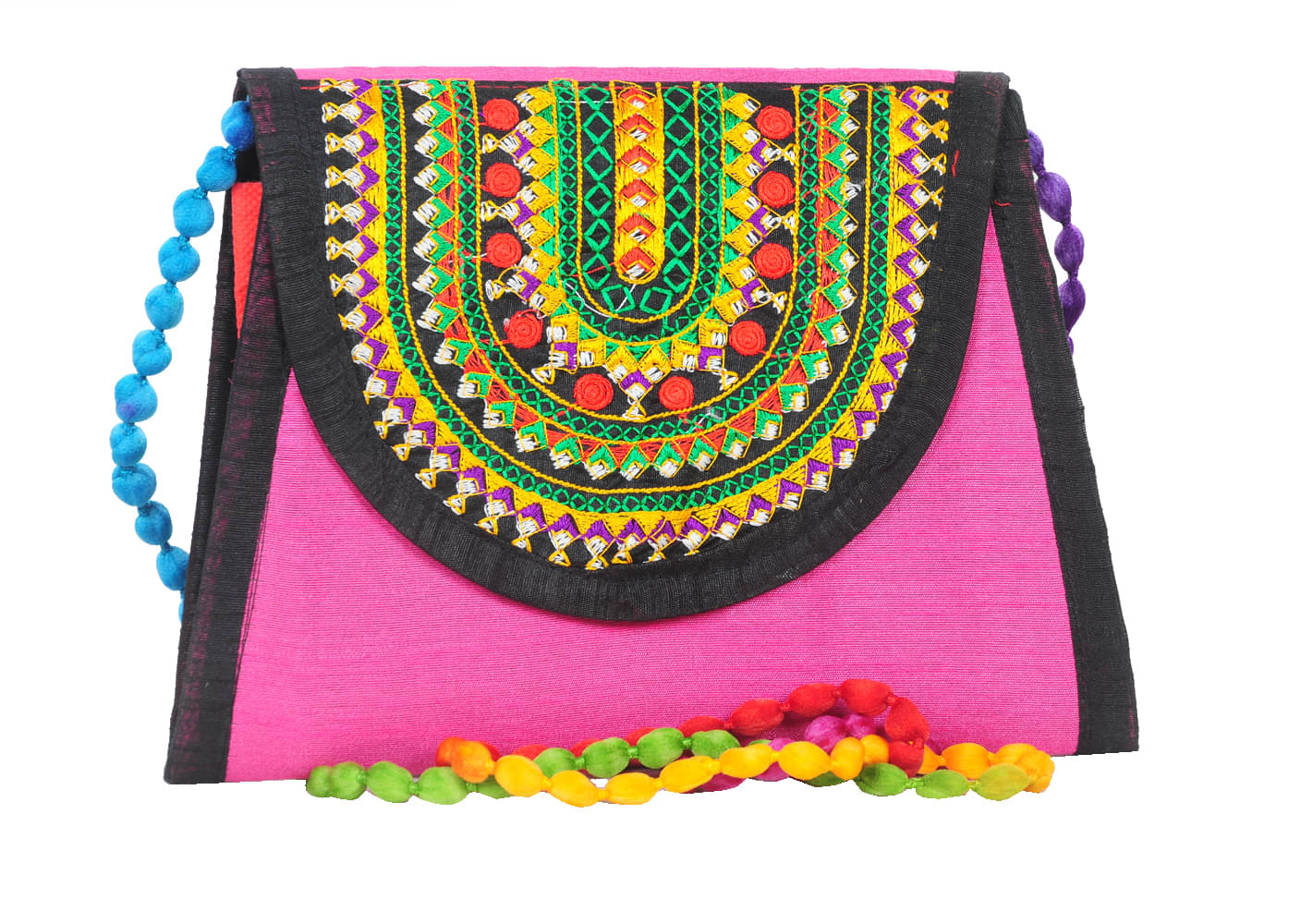     			SUNESH CREATION Sling Bag Cotton Set of 1 ( Pink )