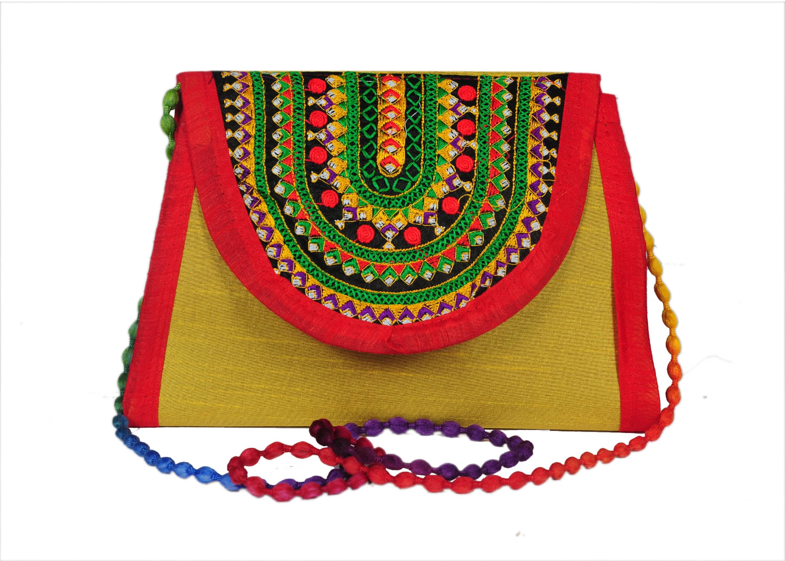     			SUNESH CREATION Sling Bag Cotton Set of 1 ( Yellow )