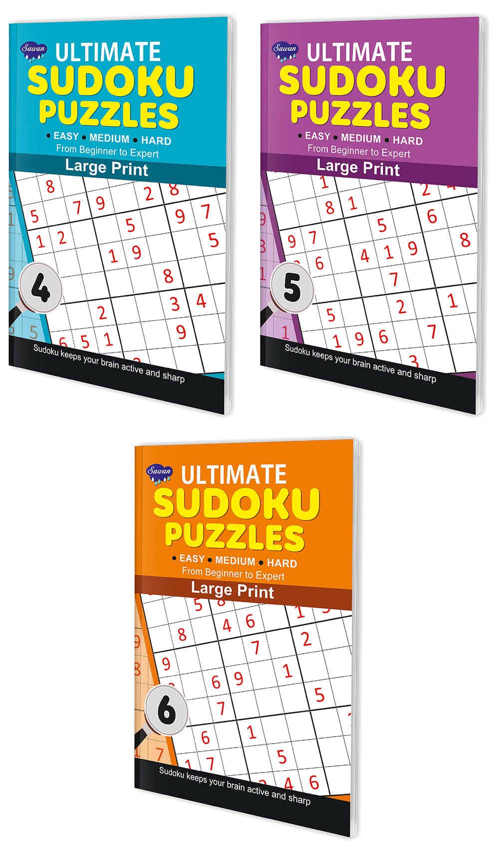 Sawan Present Set Of 3 Ultimate Sudoku Puzzles Easy to Expert | Easy, Medium, Hard 4 To 6 ( Large Print with Answers ) Sawan Present Set Of 3 Ultimate Sudoku Puzzles Easy to Expert | Easy, Medium, Hard 4 To 6 ( Large Print with Answers )