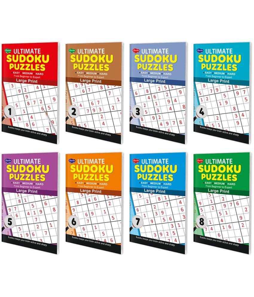 Sawan Present Set Of 8 Ultimate Sudoku Puzzles | Easy, Medium, Hard 1 To 8 ( Large Print with Answers ) Sawan Present Set Of 8 Ultimate Sudoku Puzzles | Easy, Medium, Hard 1 To 8 ( Large Print with Answers )