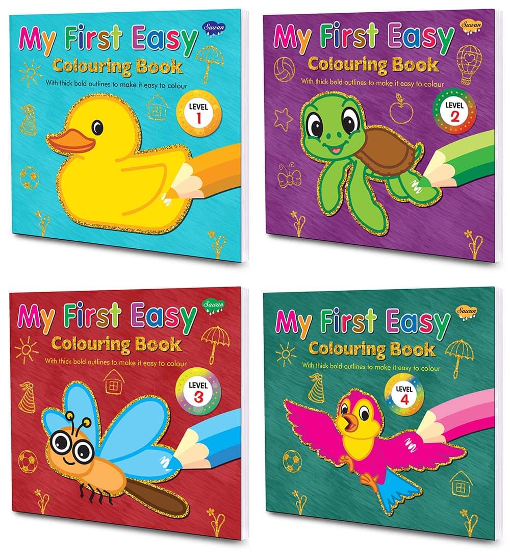     			Sawan Presents Set Of 4 My First Easy Colouring Books of Level-1,Level-2,Level-3 & Level-4