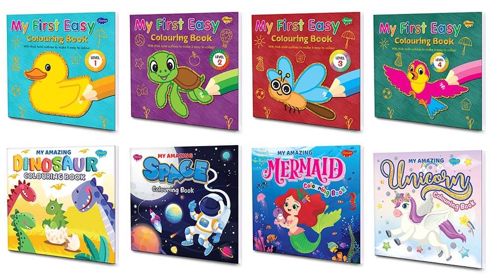 Sawan Presents Set Of 8 My First Easy Colouring Books & My Amazing Colouring Books Sawan Presents Set Of 8 My First Easy Colouring Books & My Amazing Colouring Books