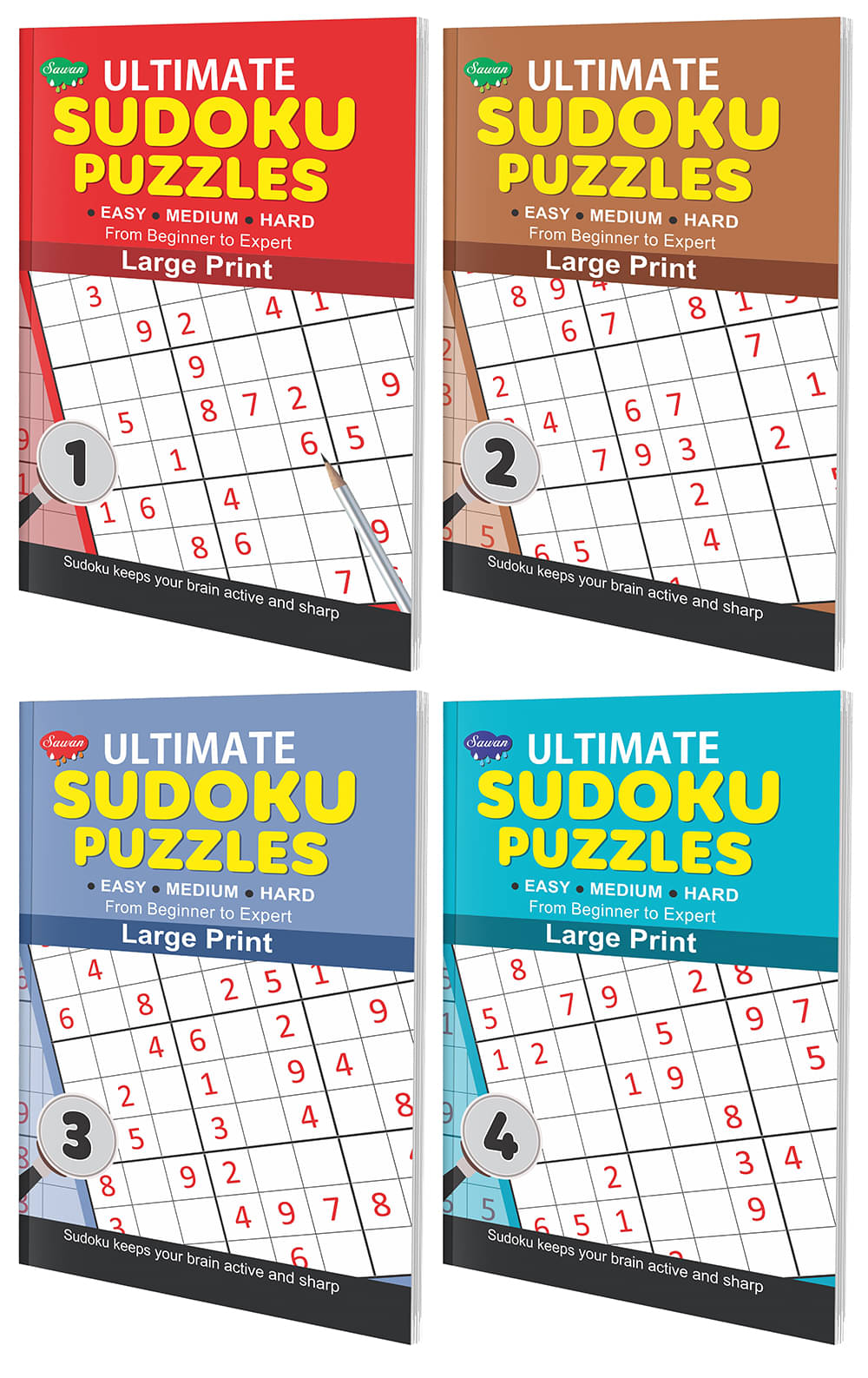 Set of 4 Ultimate Sudoku Puzzles - 1,2,3,4 Set of 4 Ultimate Sudoku Puzzles - 1,2,3,4