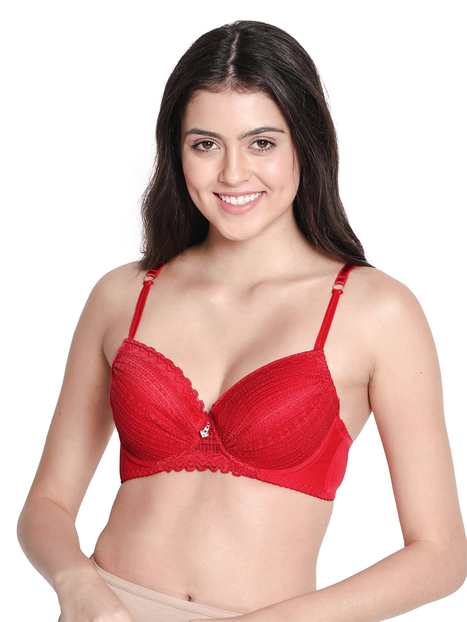     			Susie Nylon Women's Balconette Bra ( Red ) S040-FieryRed