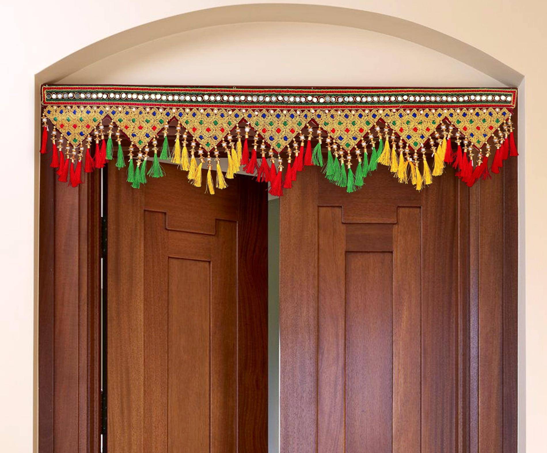     			TORNORY Handmade Bandarwal Toran 3 ft Multi ( Pack of 1 )