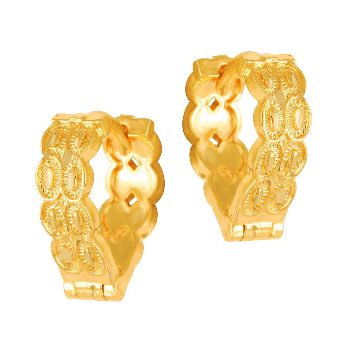 VIVASTRI Golden Clip-Ons Earrings ( Pack of 1 ) - Earrings | Buy online on ZillyBuy