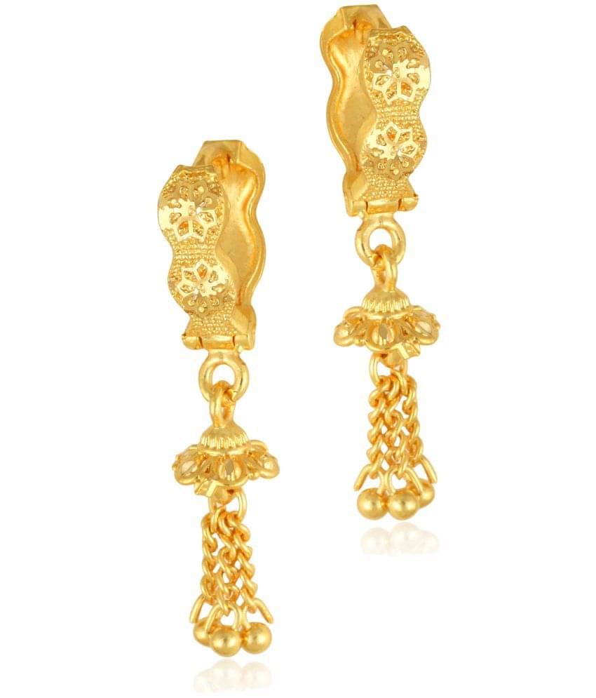     			VIVASTRI Golden Drop Earrings ( Pack of 1 )