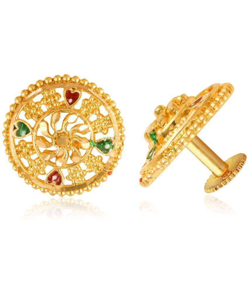    			VIVASTRI Golden Stud Earrings ( Pack of 1 )