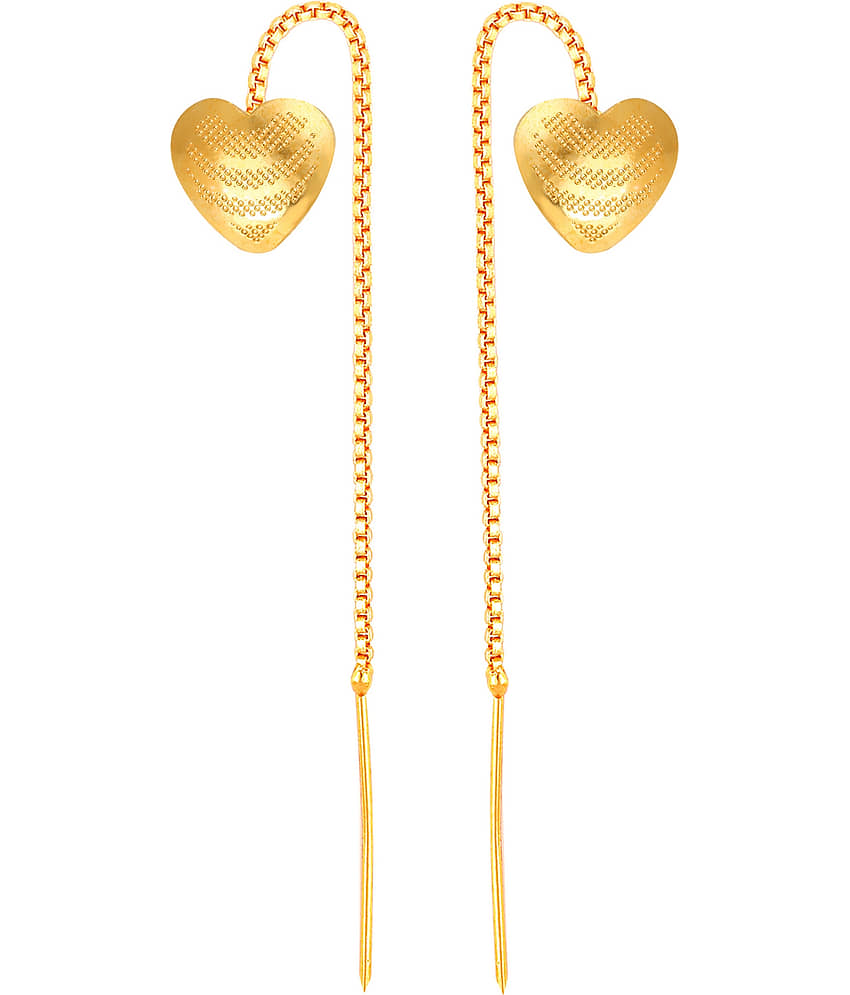 VIVASTRI Golden Threader Earrings ( Pack of 1 ) - Earrings | Buy online on ZillyBuy