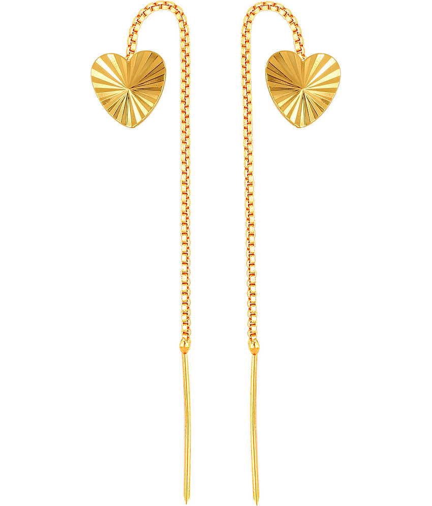VIVASTRI Golden Threader Earrings ( Pack of 1 ) - Earrings | Buy online on ZillyBuy
