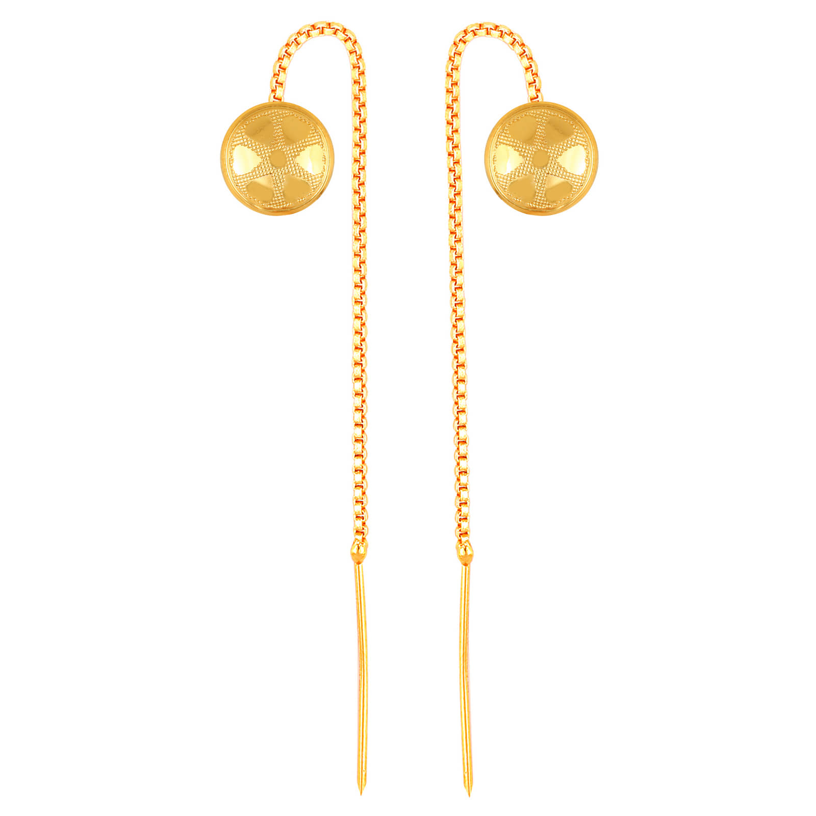 VIVASTRI Golden Threader Earrings ( Pack of 1 ) - Earrings | Buy online on ZillyBuy