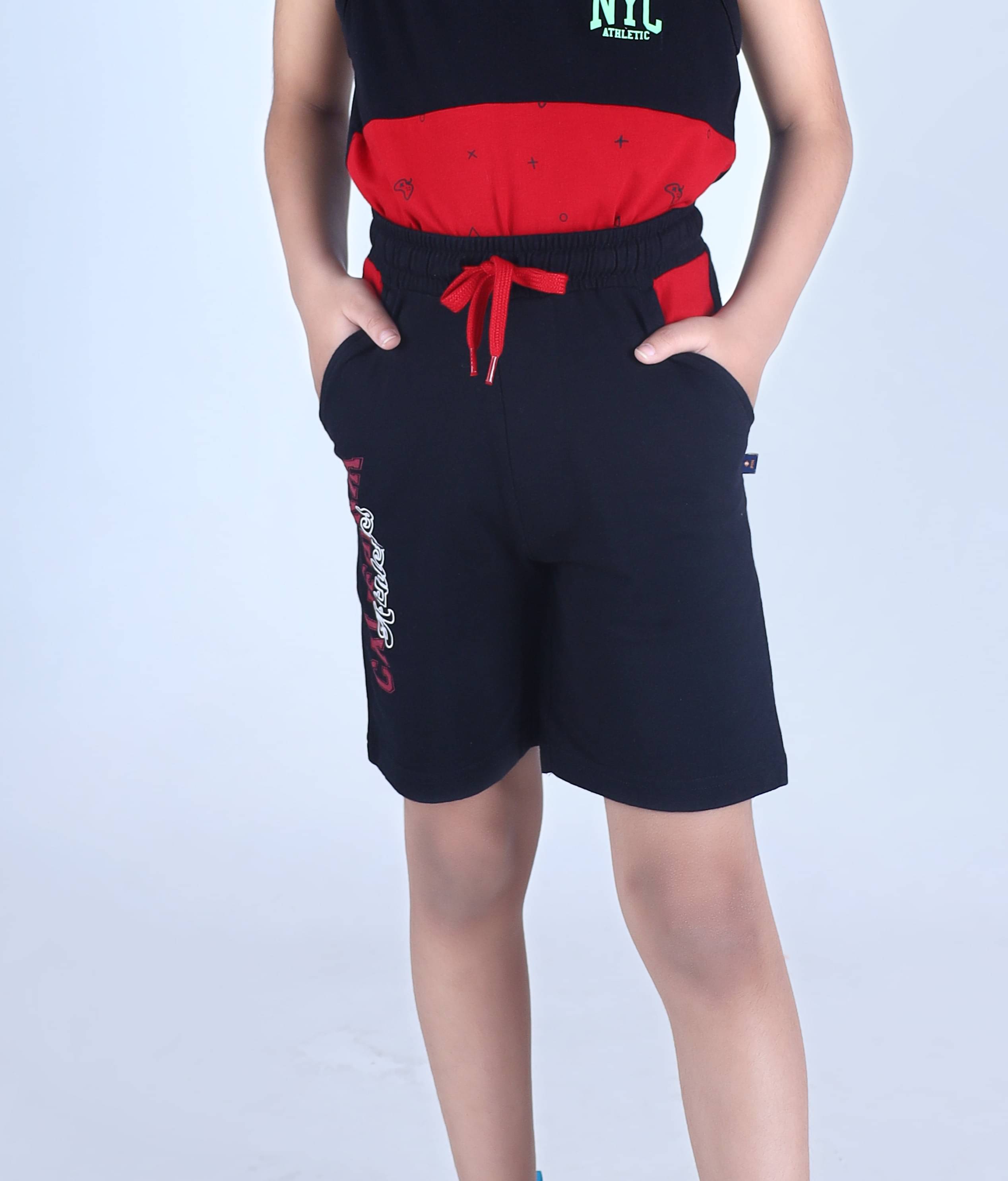     			3PIN Pack of 1 Cotton Shorts For Boys ( Black )