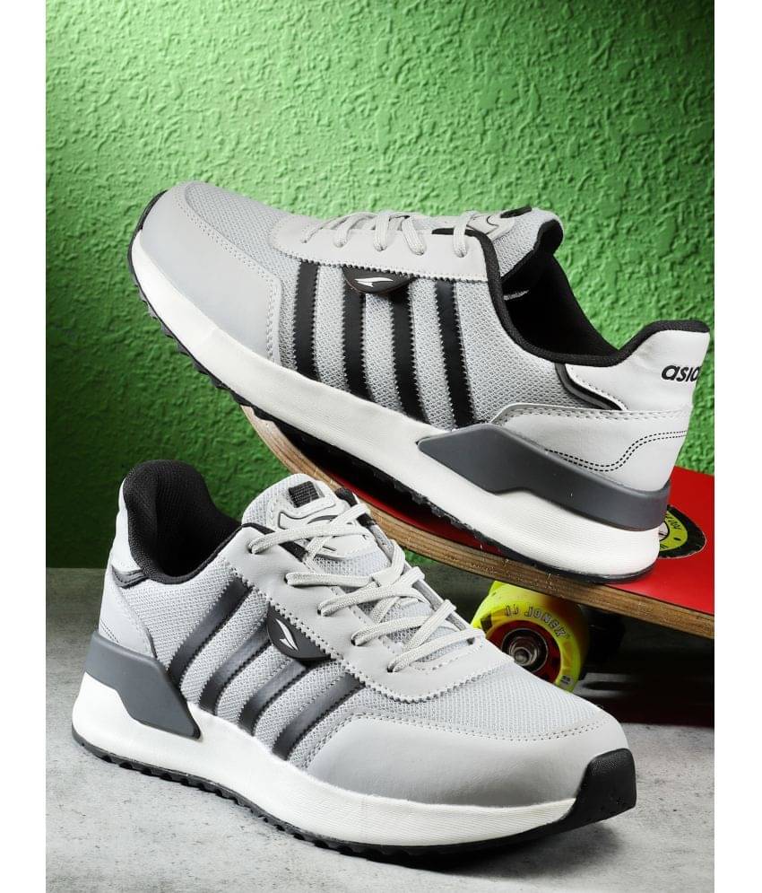 ASIAN TARGET-02 Light Grey Men's Sports Running Shoes ASIAN TARGET-02 Light Grey Men's Sports Running Shoes