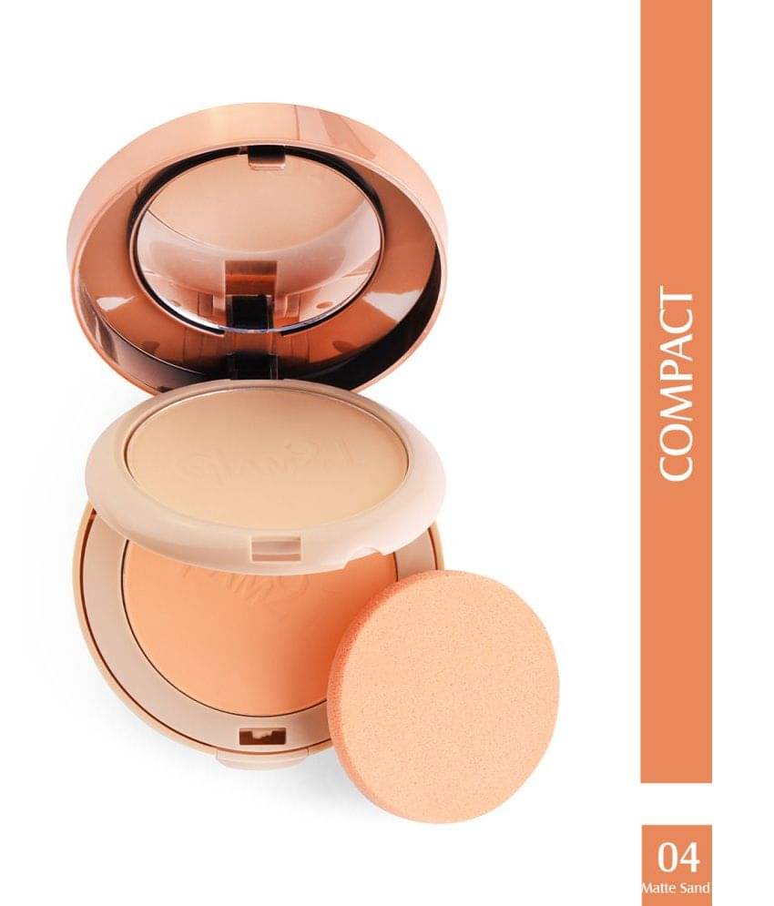     			Glam21 Duo Finish|2-in-1 Compact Powder Smooth Satin Texture & Matte Finish 24gm Shade-04