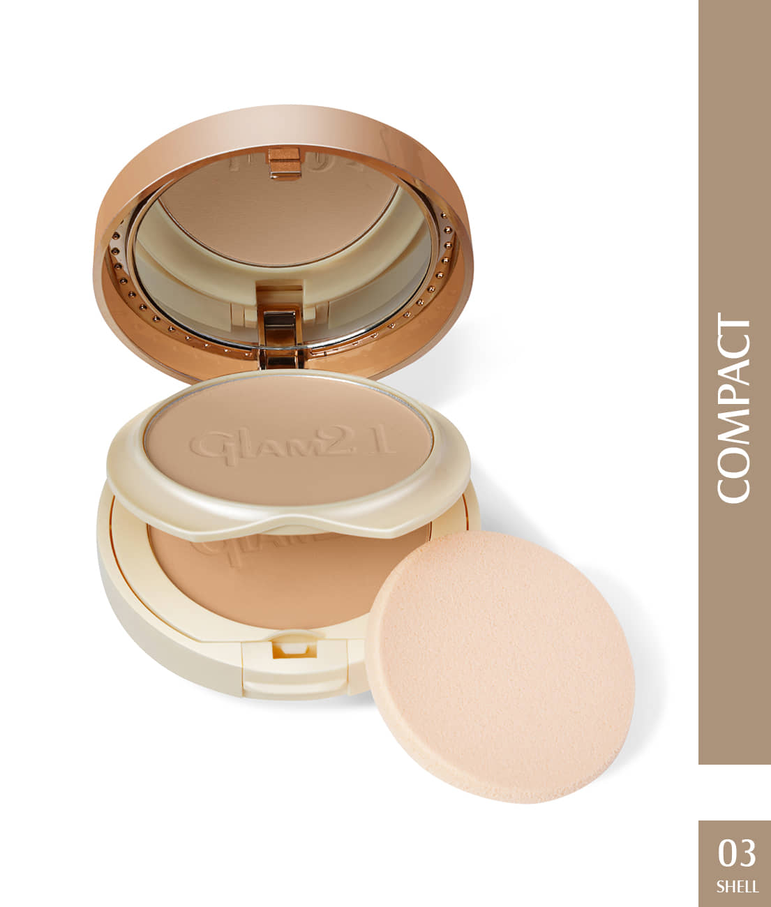 Glam21 Clear & Bright Silk 2-in-1 Compact Powder Oil Free & Sweat Resistant Formula 20gm Shade-04