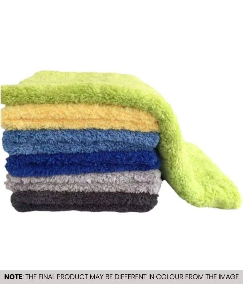     			mahek accessories Multicolor 500 GSM Microfiber Cleaning Cloth For Automobile Car Accessories ( Pack of 6 ) 30x30 cms