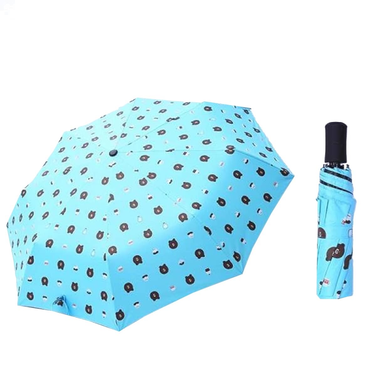     			Infispace Blue 3 Fold Umbrella