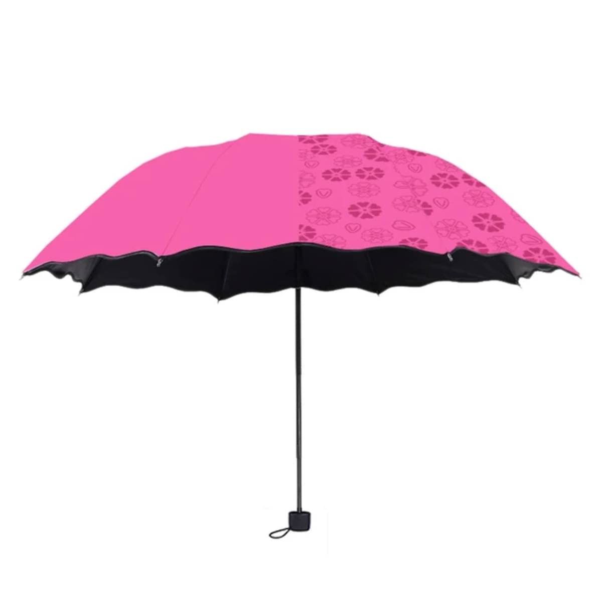 Infispace Manual Umbrella For Boys & Girls, UV-Rays Safe 23 Inch Large Size 3-Fold Color Changing Umbrella,Magenta Color Umberallas For Sun & Rain Infispace Manual Umbrella For Boys & Girls, UV-Rays Safe 23 Inch Large Size 3-Fold Color Changing Umbrella,Magenta Color Umberallas For Sun & Rain