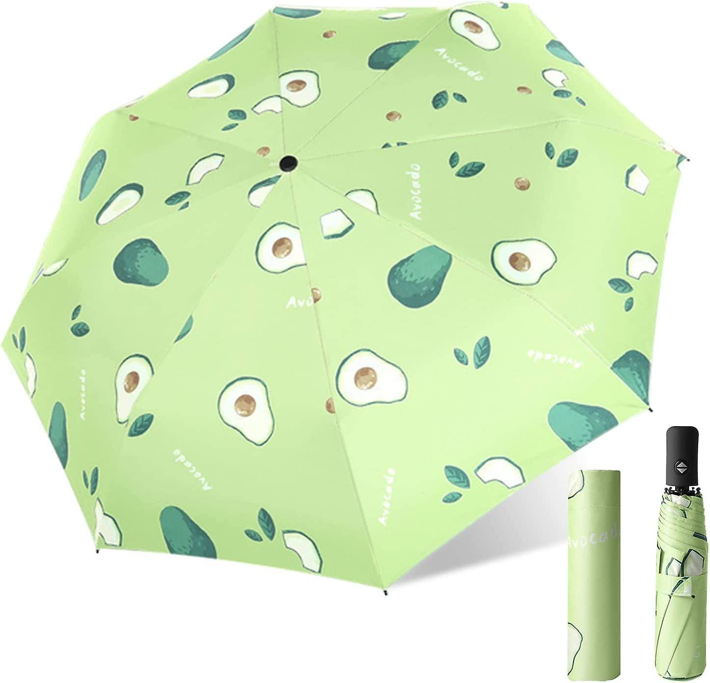 Infispace Manual Umbrella For Boys & Girls, UV-Rays Safe 23 Inch Large Size 3-Fold Fruit Print Umbrella,Avacada Color Umberallas For Sun & Rain Infispace Manual Umbrella For Boys & Girls, UV-Rays Safe 23 Inch Large Size 3-Fold Fruit Print Umbrella,Avacada Color Umberallas For Sun & Rain