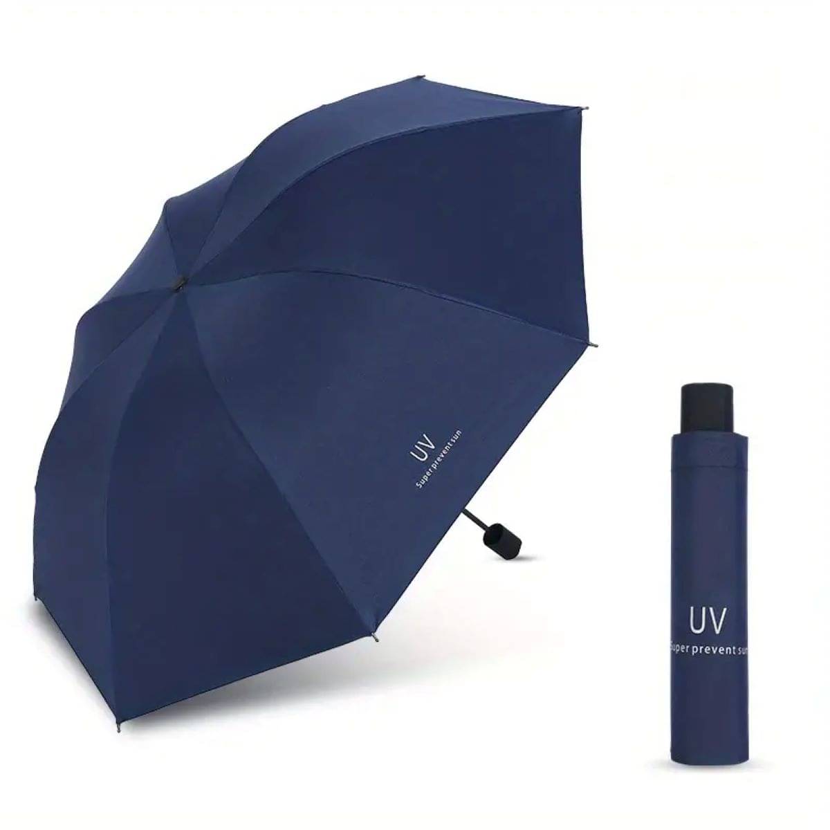     			Infispace Navy 3 Fold Umbrella