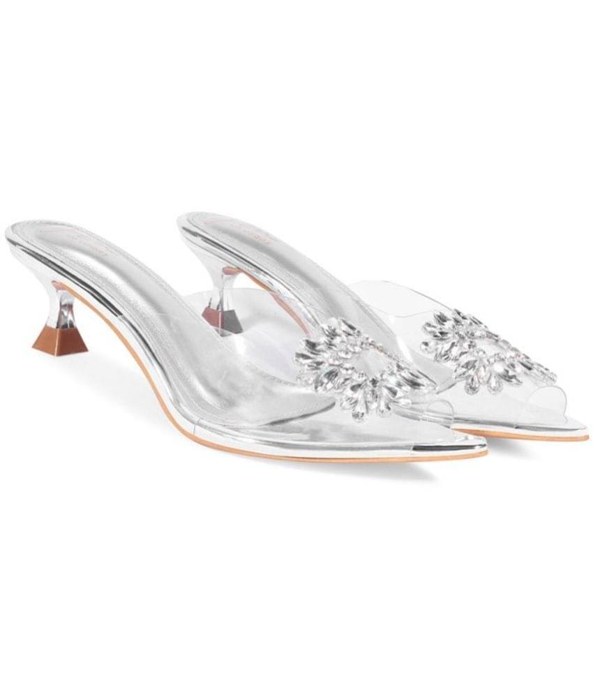 JM Looks Silver Women's Sandal Heels     			JM Looks Silver Women's Sandal Heels