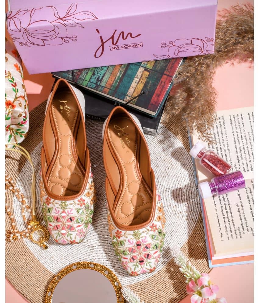 JM Looks Peach Women's Ethnic Ballerinas - Casual Shoes | Buy online on ZillyBuy