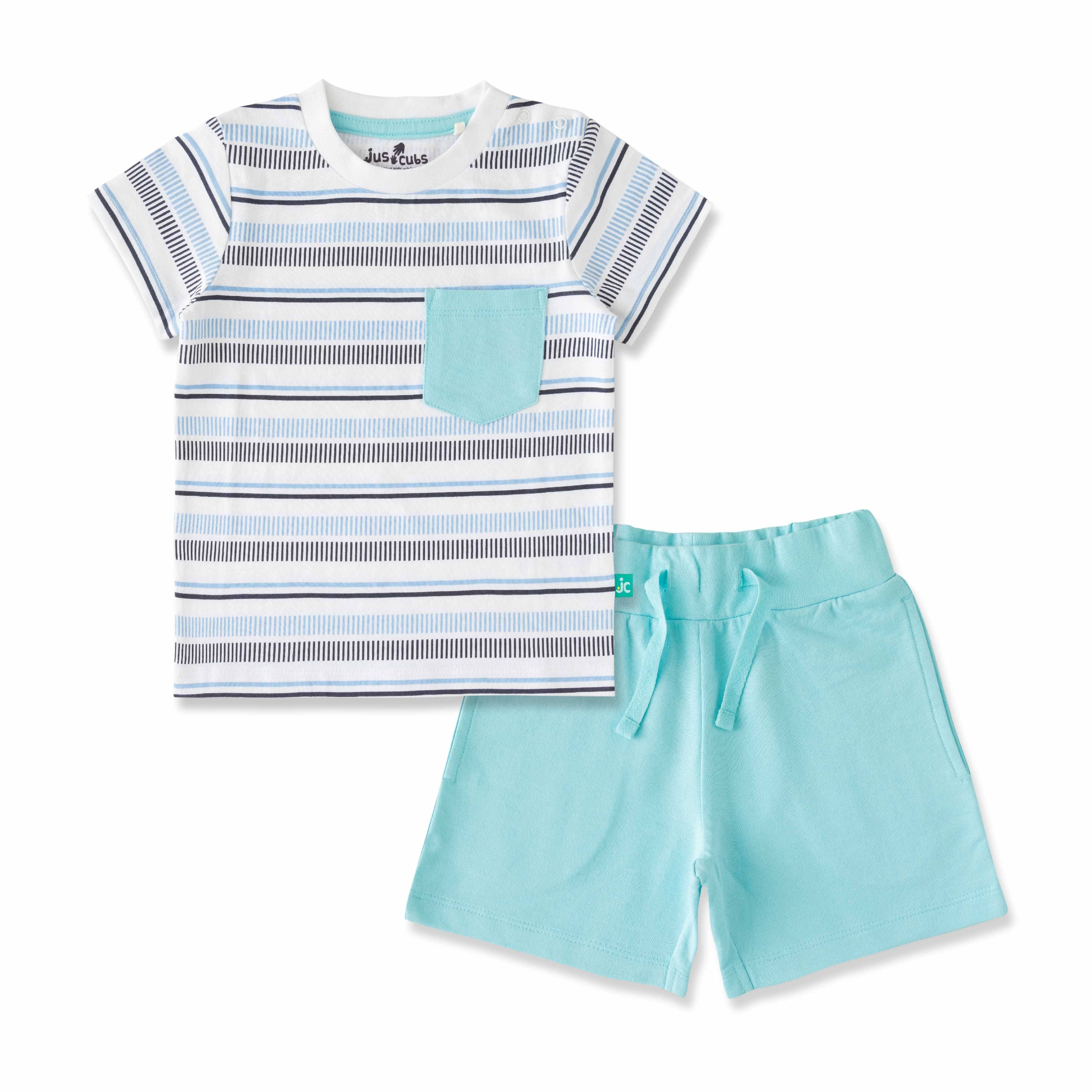     			Juscubs Pack of 1 Baby Boys Cotton T-Shirt & Shorts ( Multicolor )