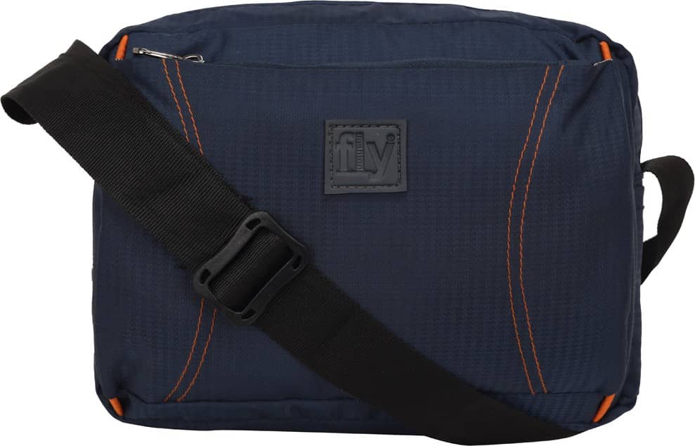 Leather World Blue Solid Messenger Bag - Handbags | Buy online on ZillyBuy