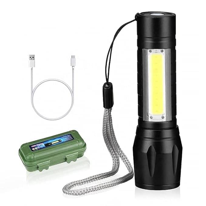     			MZ - 2W Rechargeable Flashlight Torch ( Pack of 1 )