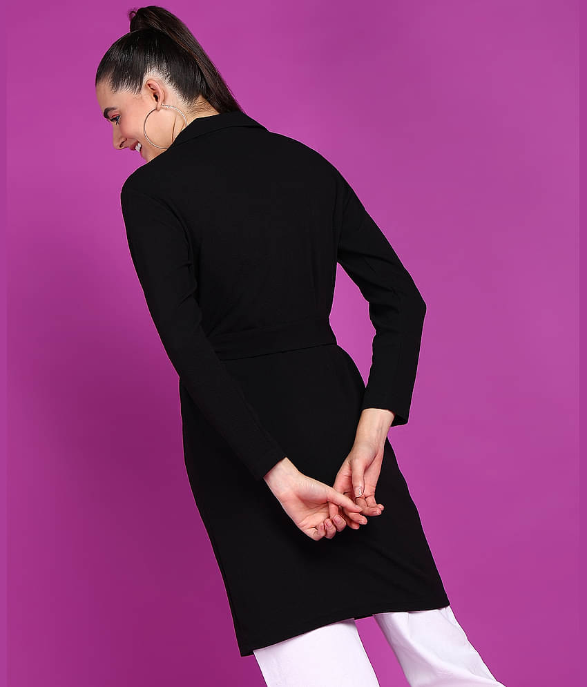 POPWINGS Polyester Blend Women's Shrugs - Black ( Single )