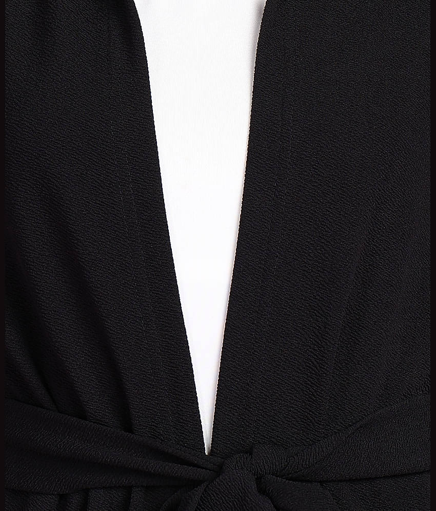 POPWINGS Polyester Blend Women's Shrugs - Black ( Single )