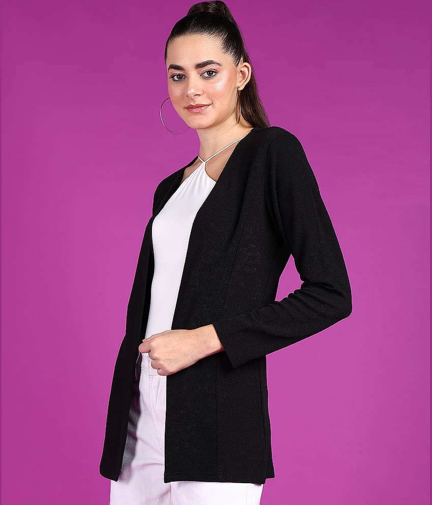POPWINGS Polyester Blend Women's Shrugs - Black ( Single )