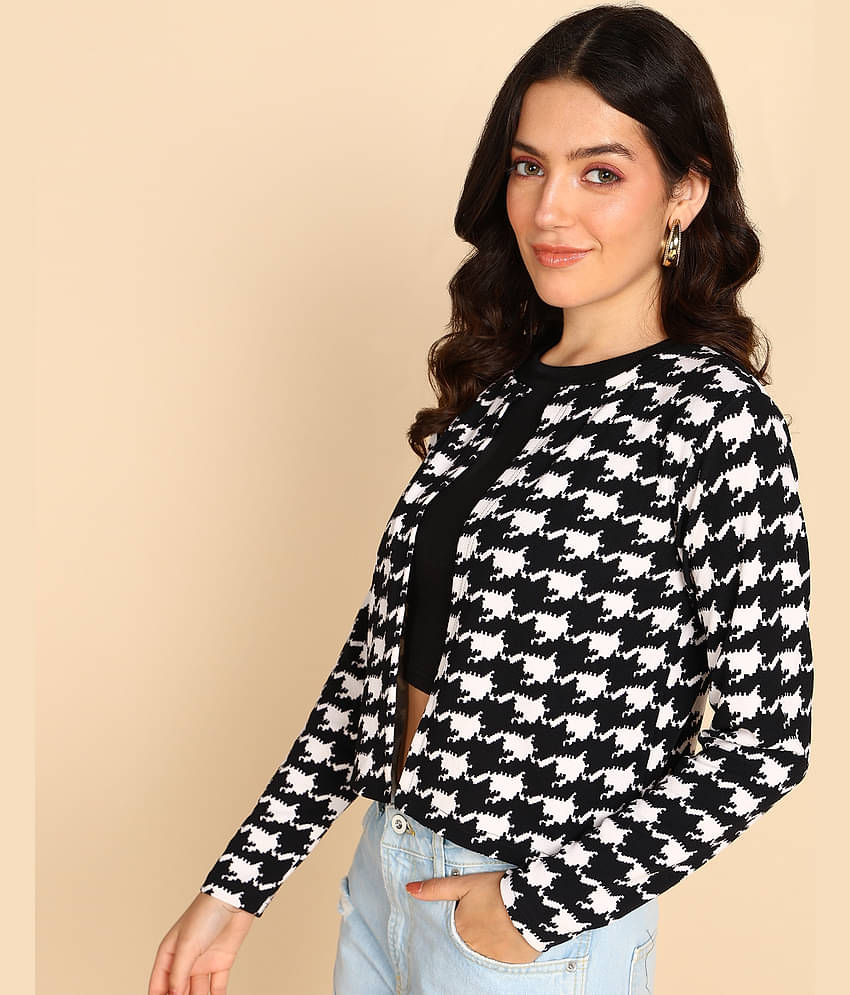 POPWINGS Polyester Blend Women's Shrugs - Black ( Single )