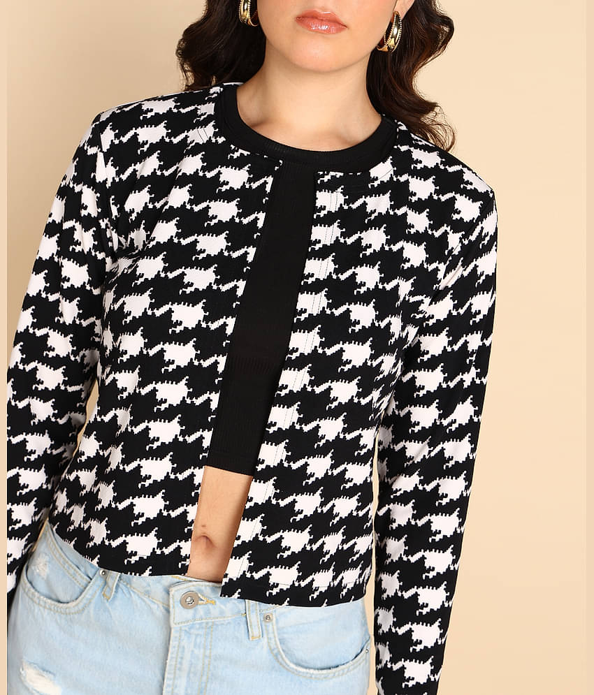 POPWINGS Polyester Blend Women's Shrugs - Black ( Single )