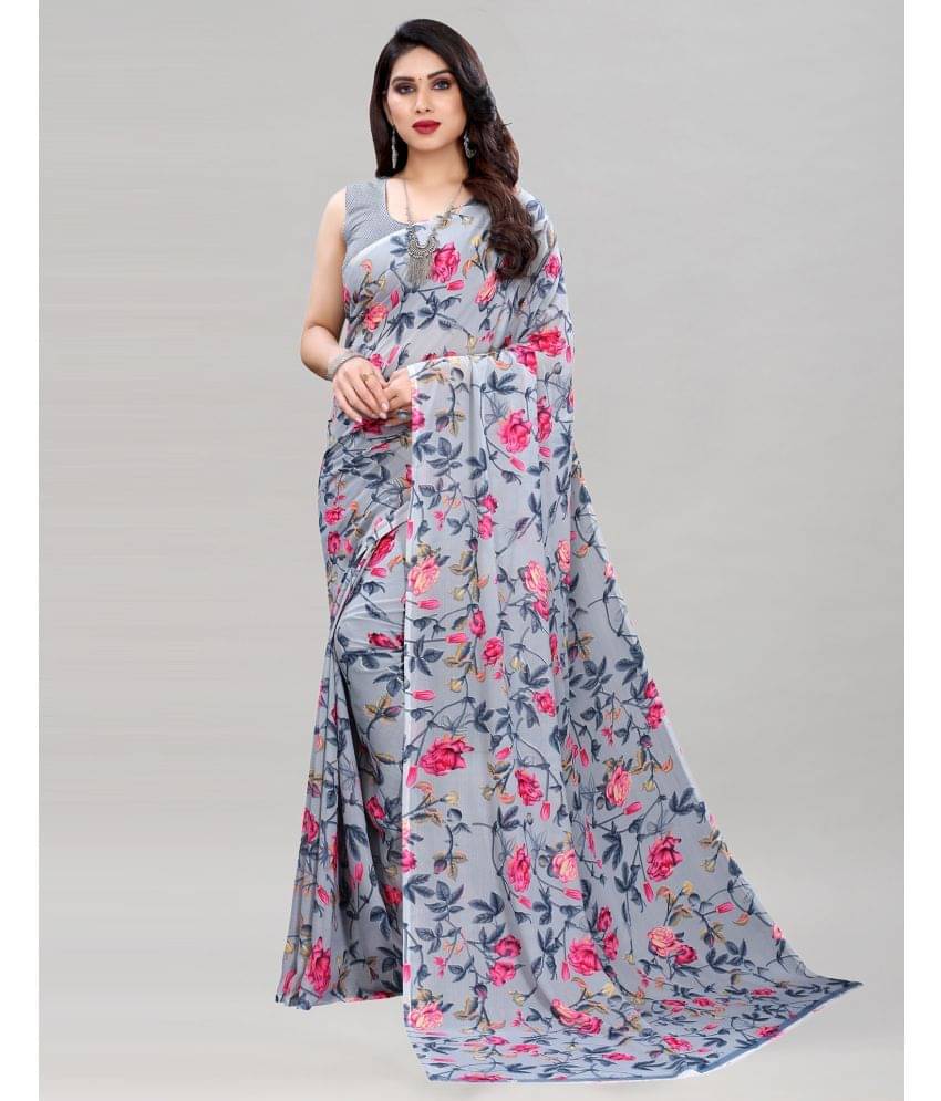 Samah Georgette Printed Saree With Unstitched Blouse Piece ( Multicolor2 ) Samah Georgette Printed Saree With Unstitched Blouse Piece ( Multicolor2 )
