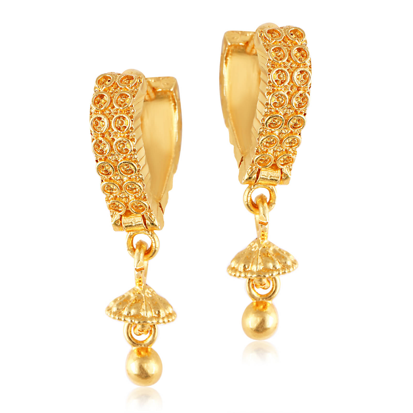     			VIVASTRI Golden Bali Earrings ( Pack of 1 )