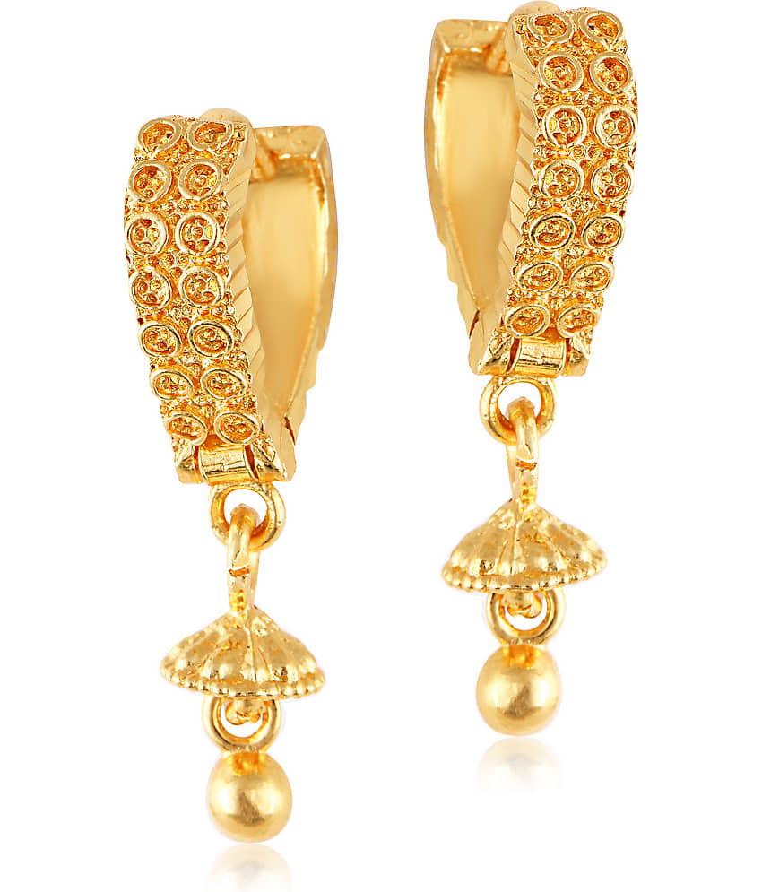 VIVASTRI Golden Bali Earrings ( Pack of 1 ) - Earrings | Buy online on ZillyBuy